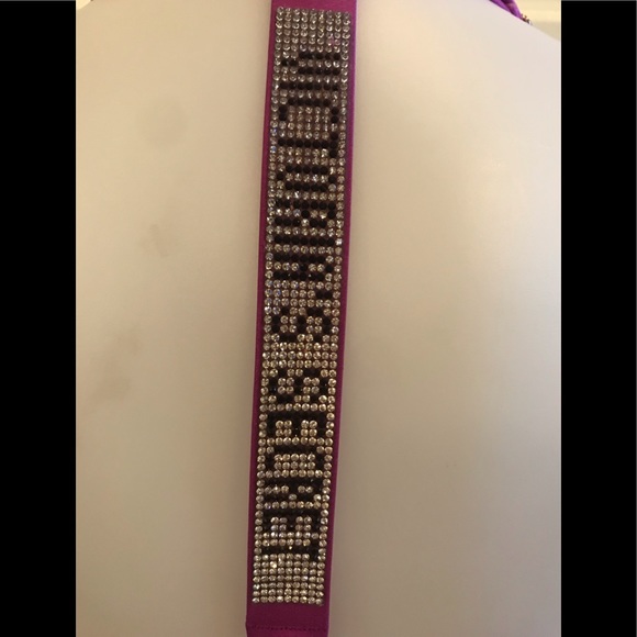 Victoria’s Secret Pinkish Purple Rhinestone Straps 34DD. Bottom size Small - Picture 4 of 13